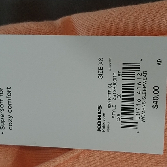 Sonoma 2 Piece Intimates Short Set Peach "Together We're Better' XS - Picture 8 of 14